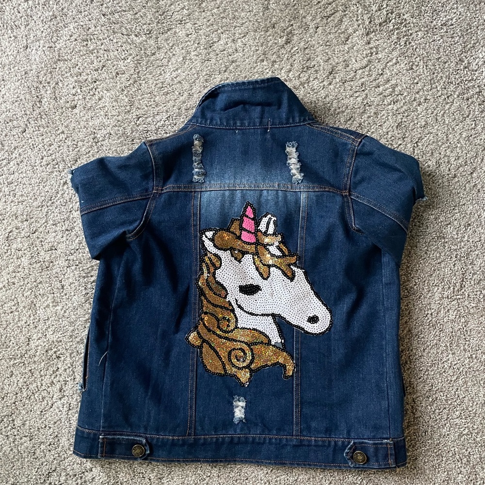 Lola and the Boys Sequin Unicorn Jacket